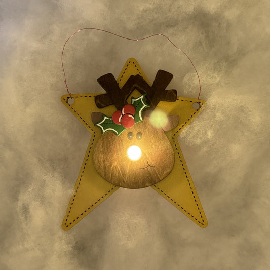 Tealight Rudolf Girl Ornament