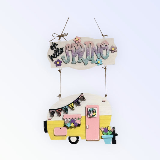 Spring Flowers & Camper