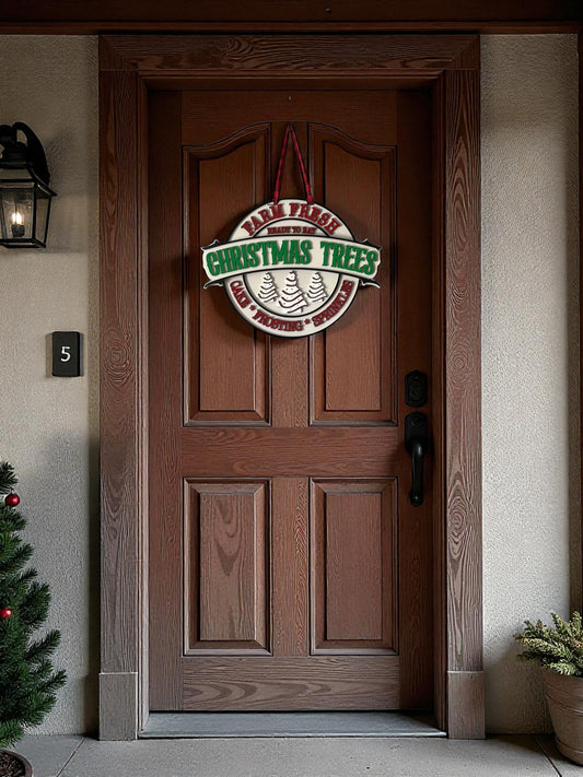 Farm Fresh Christmas Tree Cakes Door Hanger
