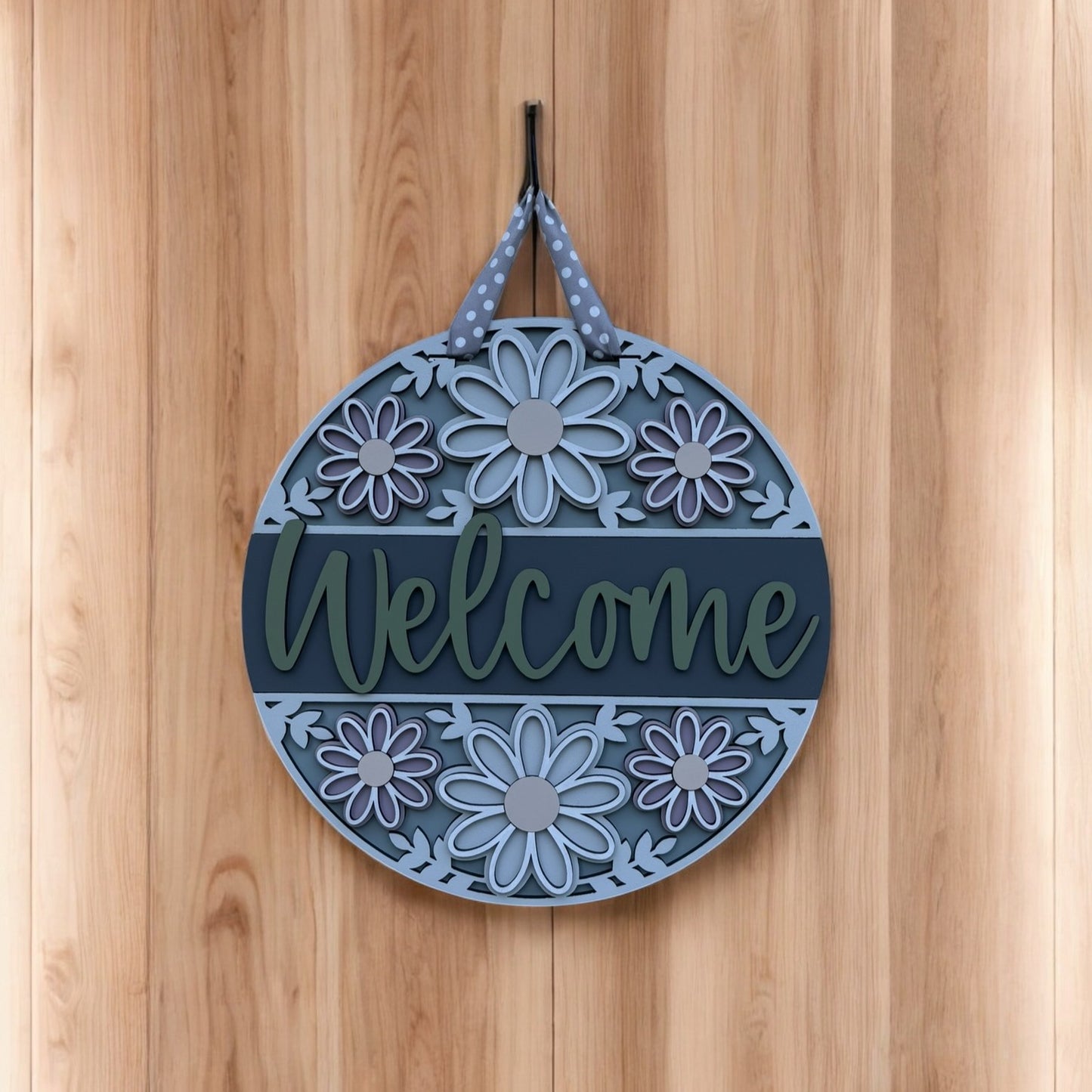 Floral Welcome Door Hanger
