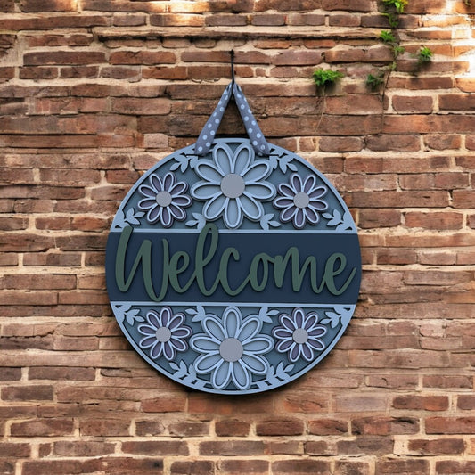 Floral Welcome Door Hanger