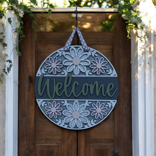 Floral Welcome Door Hanger