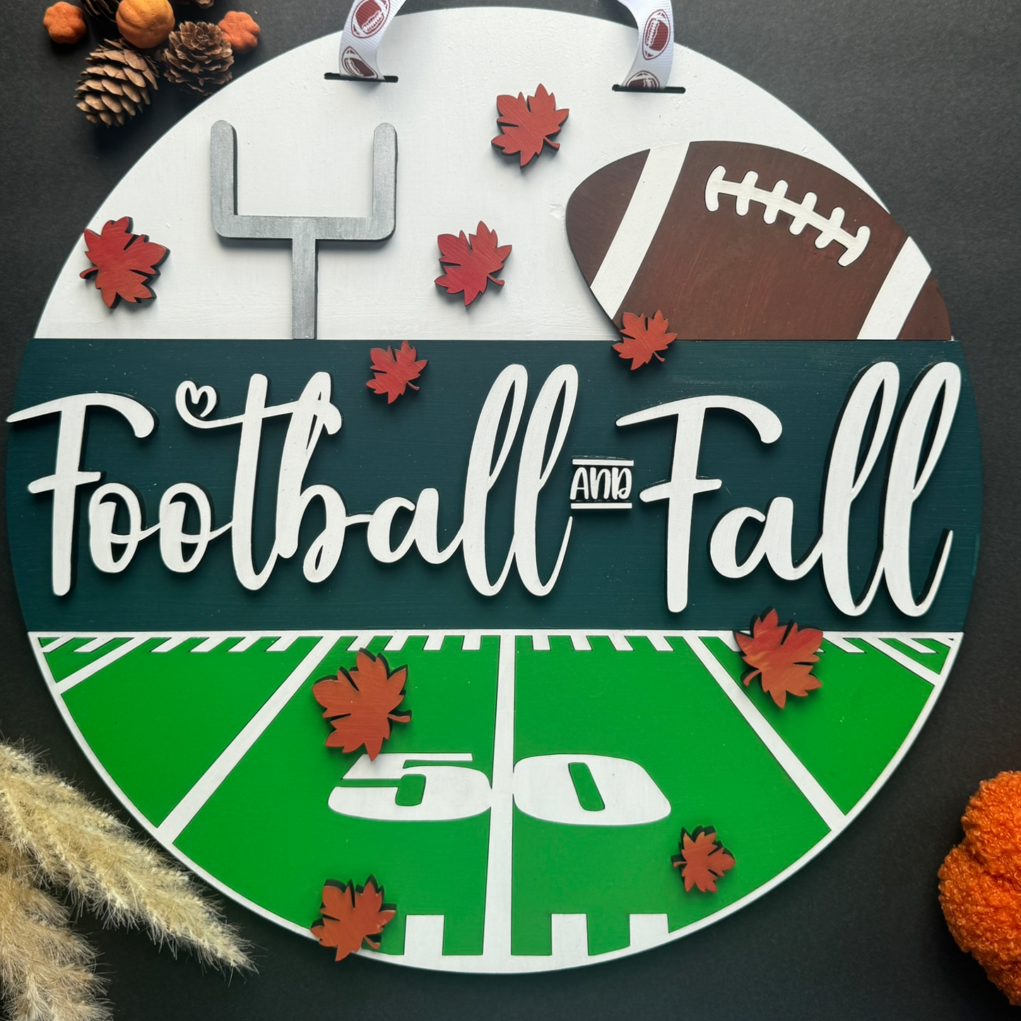 Football and Fall Door Hanger