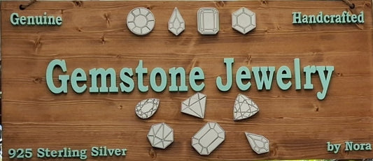 Gemstone Jewelry-Custom vendor sign
