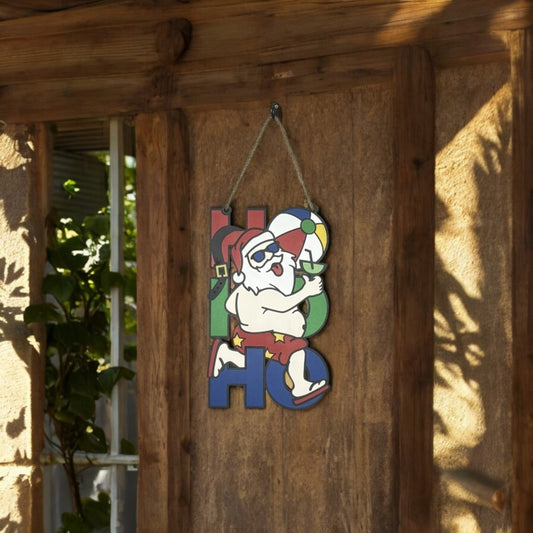 HOHOHO Beach Santa Door Hanger