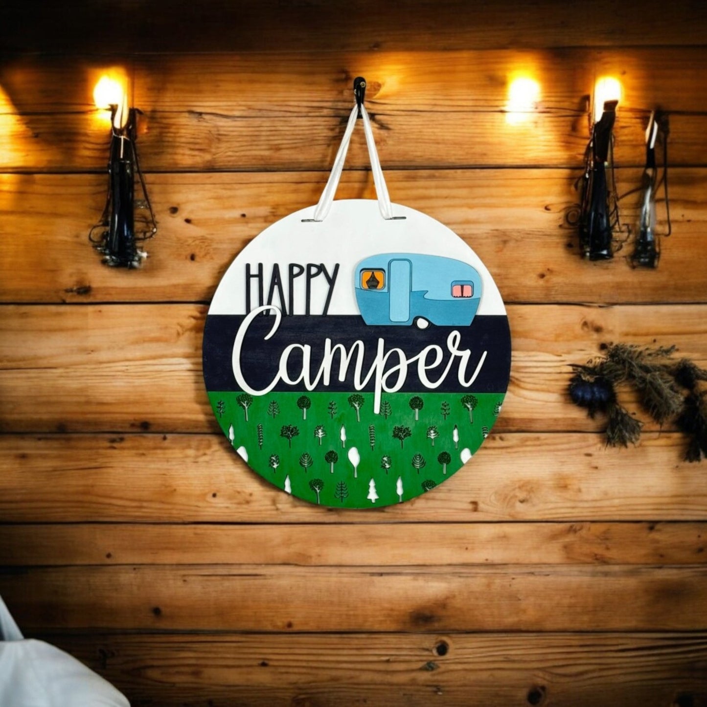 Happy Camper Door Hanger