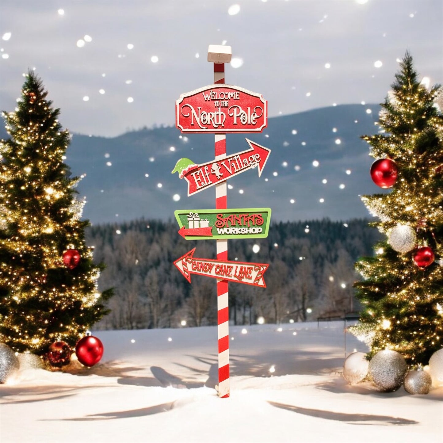 North Pole Yard Sign