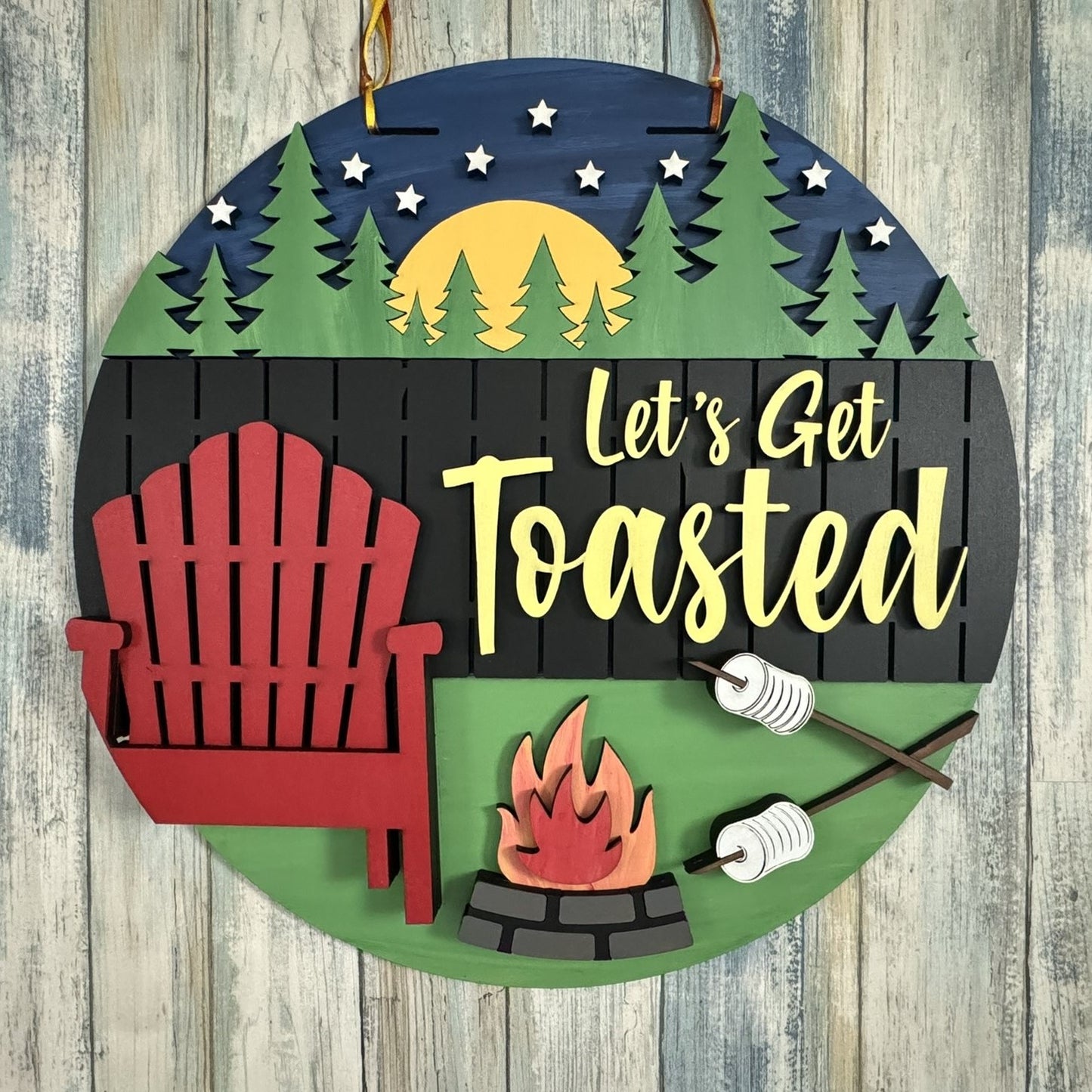 Lets Get Toasted Door Hanger