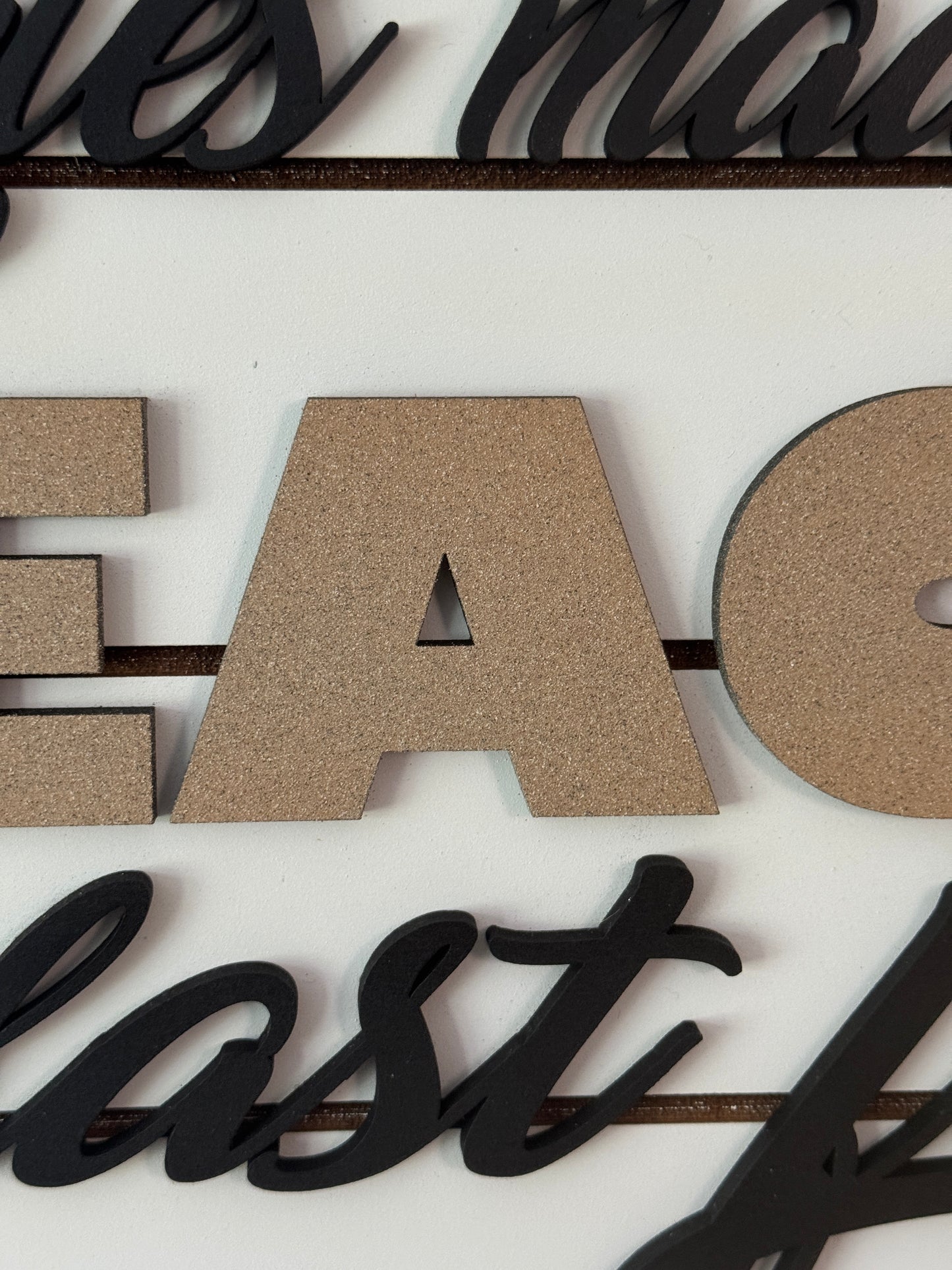 "Memories Made at the Beach Last Forever" – Handmade Laser-Cut Wall Sign (24" x 12")