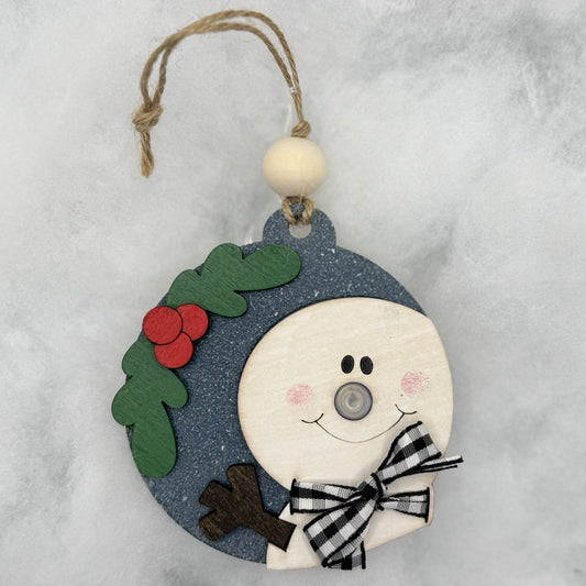 Tealight Snowman Ornament