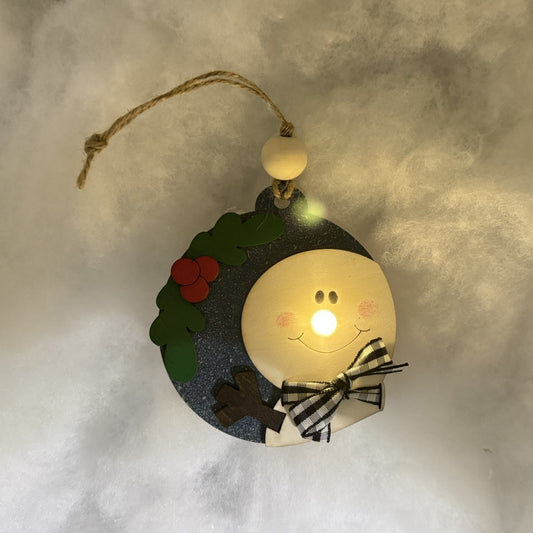 Tealight Melted Snowman Ornament