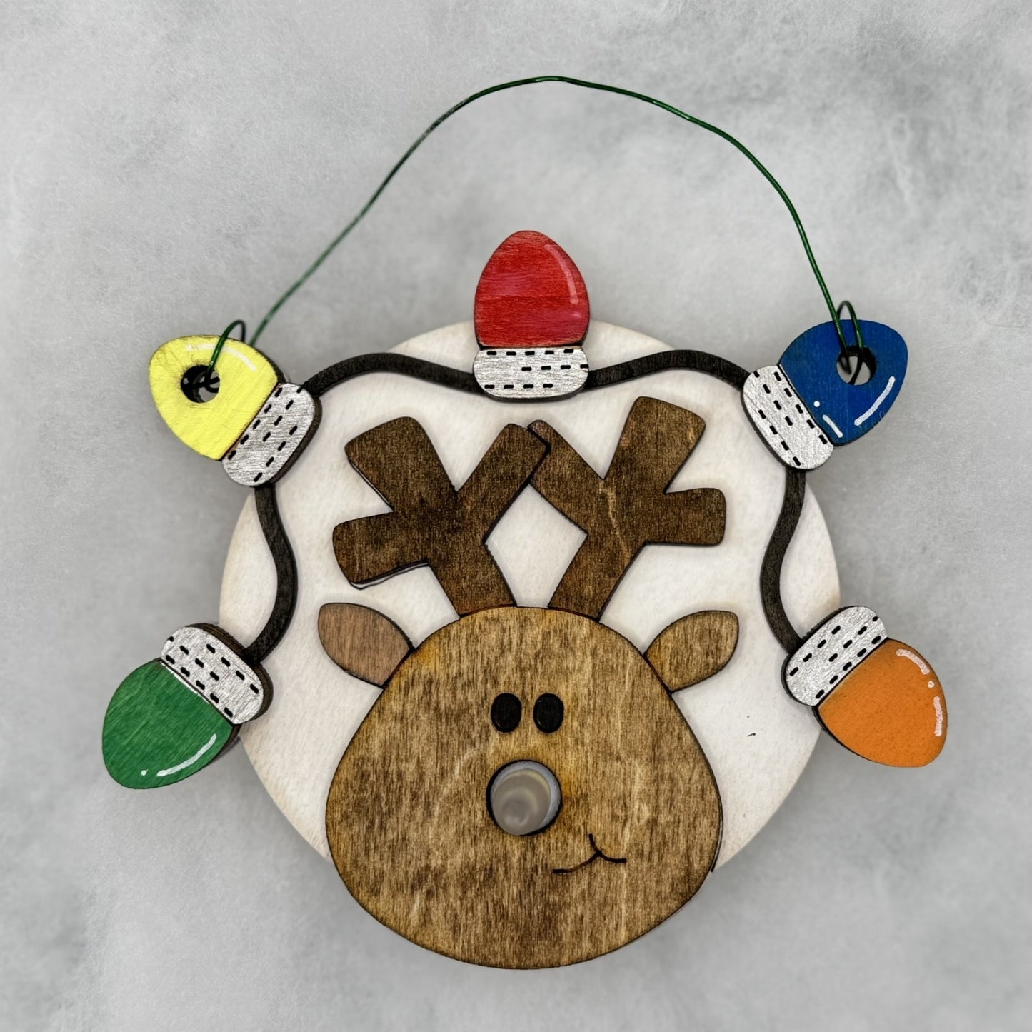 Tealight Rudolf Boy Ornament