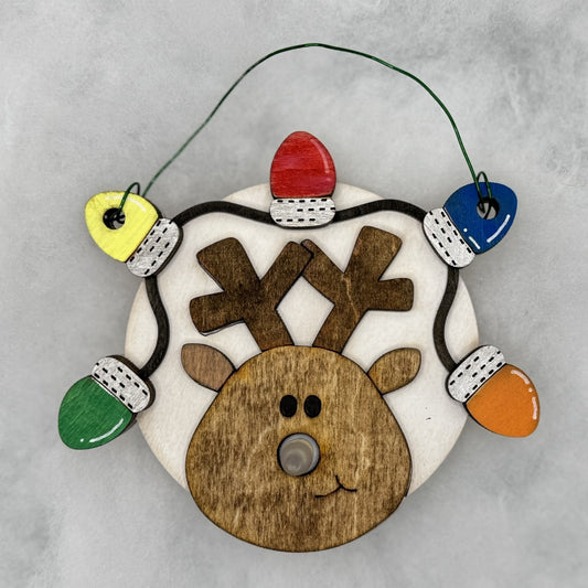 Tealight Rudolf Boy Ornament
