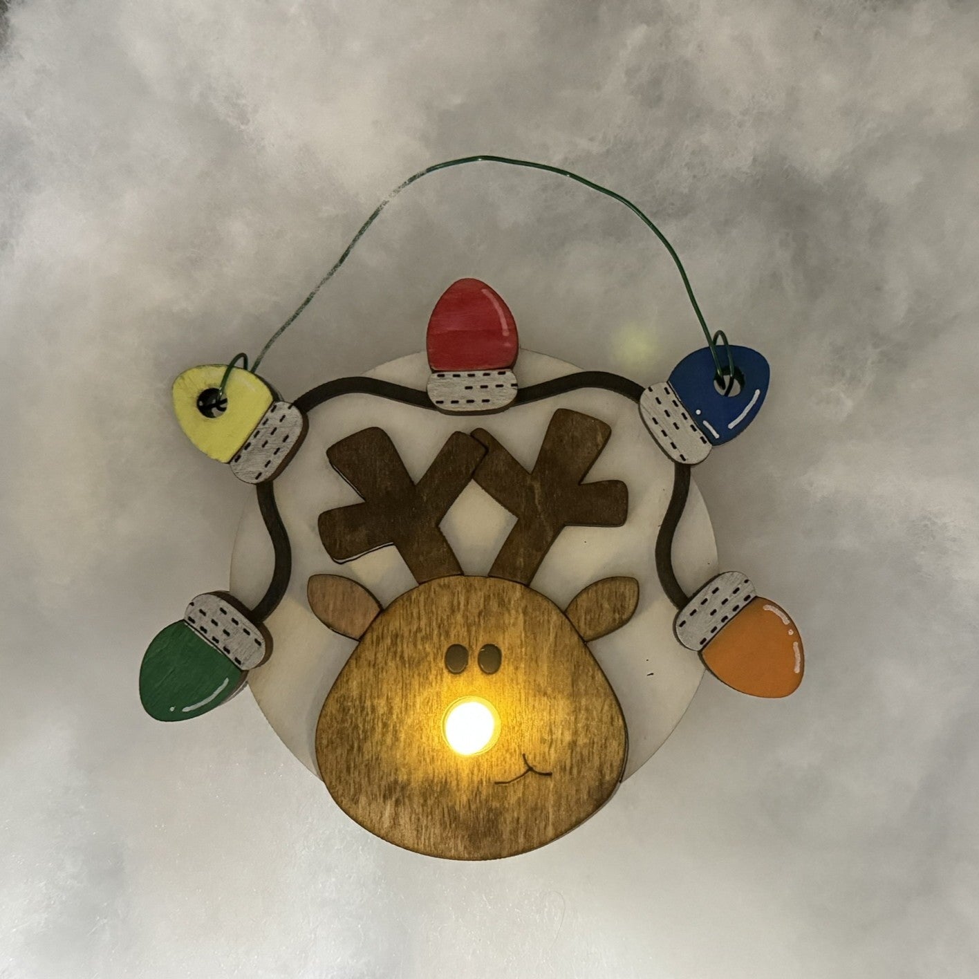 Tealight Rudolf Boy Ornament
