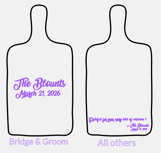 Engraved Charcuterie Board Set – Wedding &amp; Thank You Designs