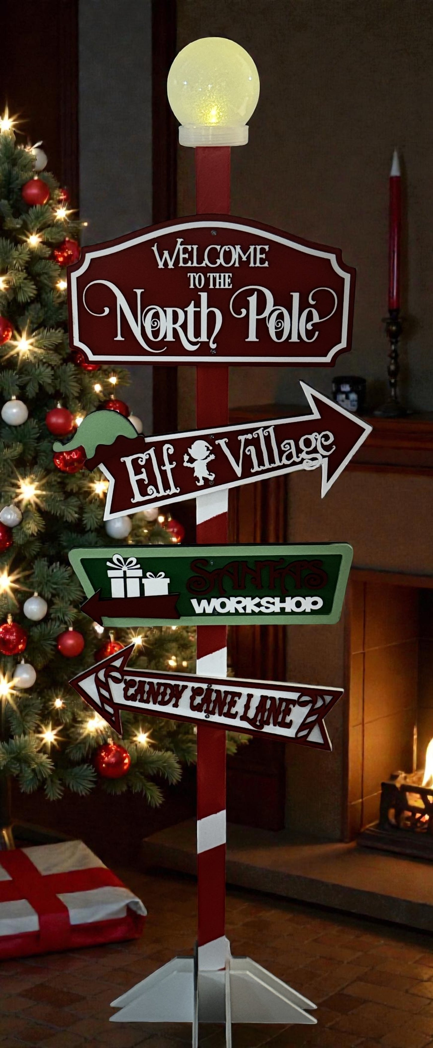 North Pole Yard Sign