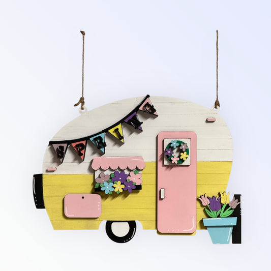 Spring Flowers & Camper