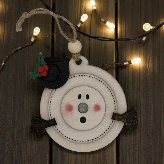 Tealight Melted Snowman Ornament