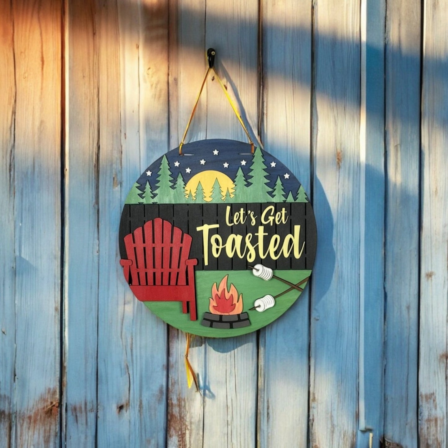 Lets Get Toasted Door Hanger