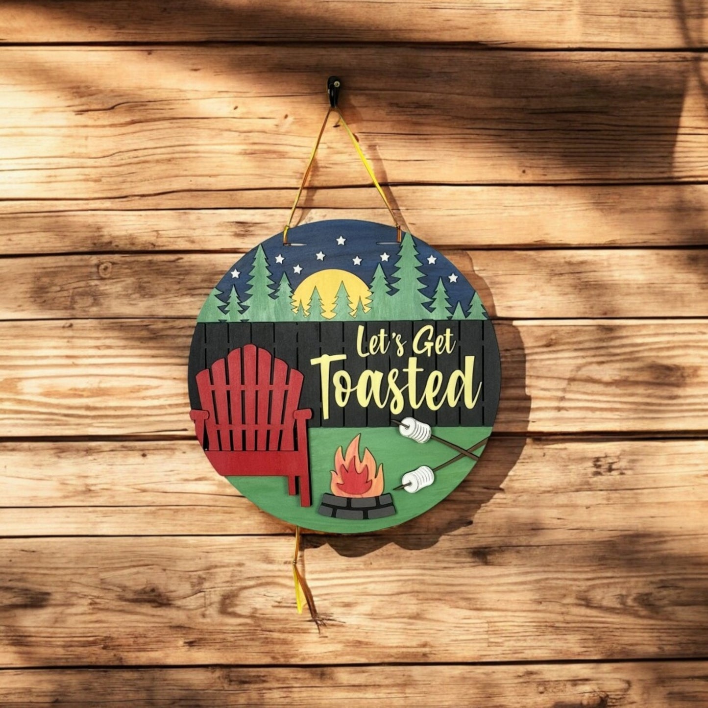 Lets Get Toasted Door Hanger