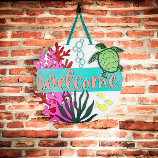 Turtle Welcome Door Hanger