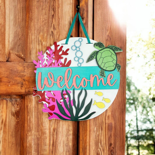 Turtle Welcome Door Hanger