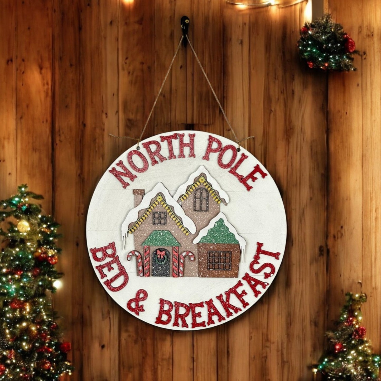 North Pole Bed & Breakfast Door Hanger