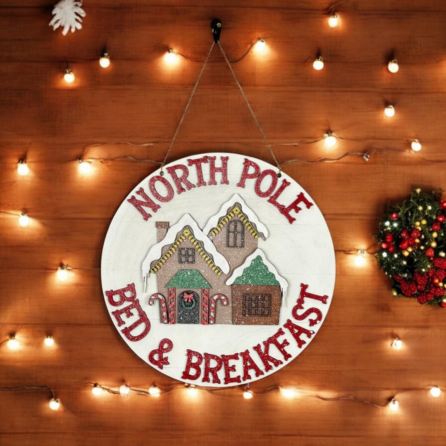 North Pole Bed & Breakfast Door Hanger