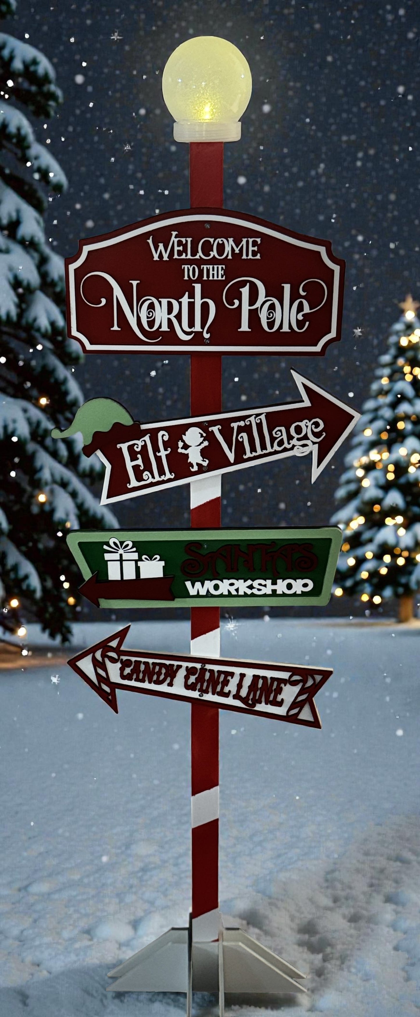 North Pole Yard Sign